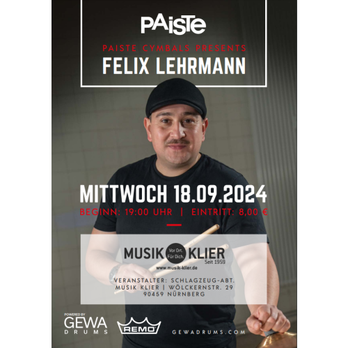 Paiste Felix Lehrmann 2024 (DrumClinic)