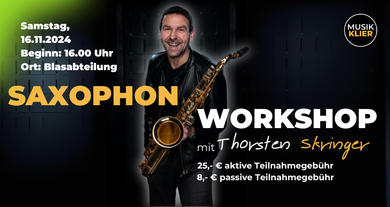 Saxophonworkshop mit Thorsten Skringer